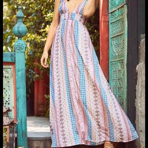 Lulus maxin’ relaxin’ multi print dress